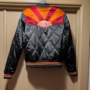 Classic Rock Couture "Rising Sun" Bomber Jacket in Black